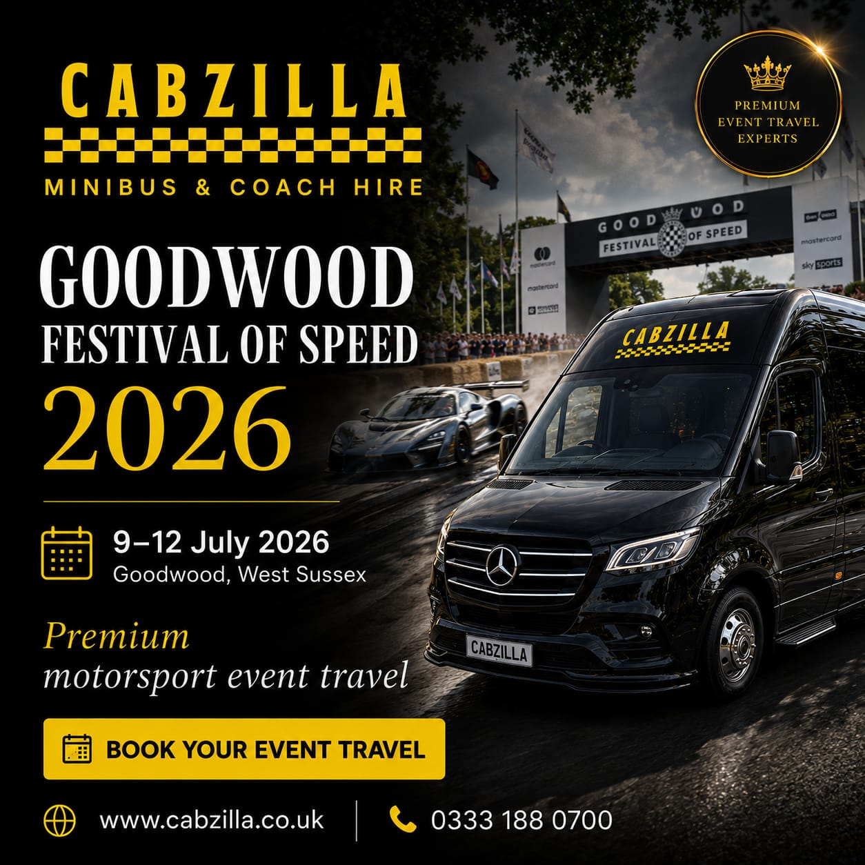 Cabzilla Goodwood Festival of Speed transport advert